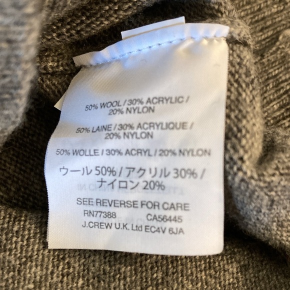 NWT J. Crew Tiered Ruffled Sleeve Gray Knit Wool Sweater Small Gray - Picture 5 of 6